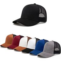 Gorra de Béisbol Trucker de 5 Paneles Bordada Personalizada de Alta Calidad, Gorra Trucker de Malla con Logotipo Personalizado en Gamuza