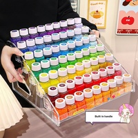 Organisateur de rangement à 7 niveaux grande capacité pour perles, en plastique PET transparent, style moderne et minimaliste, présentoir étagéré