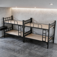 Lit mezzanine moderne style loft, nouvelle conception, taille standard, avec bureau intégré en métal, structure en fer