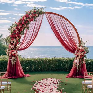 Voile de mariée moderne en maille douce, élégant, pour décoration de fête en extérieur sur pelouse, idéal pour les mariages et les événements. - Product Image 1