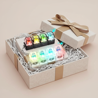 Porte-clés anti-stress personnalisé avec capuchon de clavier à pression et lumières LED