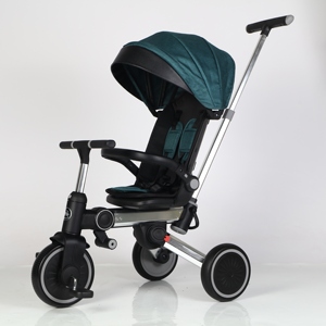 Tricycle pour bébé de conception nouvelle, norme européenne, avec siège pivotant à l'arrière / Tricycle pour bébé avec cadre en alliage / Tricycle de luxe 4 en 1 pour enfants - Product Image 3
