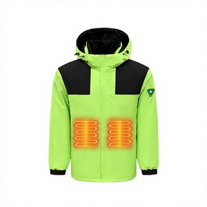 Custom Printed Winter <b>USB</b> <b>Heated</b> Jacket Zipper Hooded Windproof Warm Stand Collar Sporty Style Constant Temperature Electric - Product Image 3