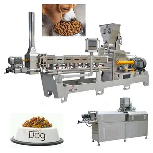 Automatic dry kibble 200kg drying pellet auto extruder wet making pet food machine