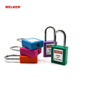 Hot Sale cheap colorful LOTO Padlock plastic lock body ABS 38mm steel shackle Safety padlock Security Lockout