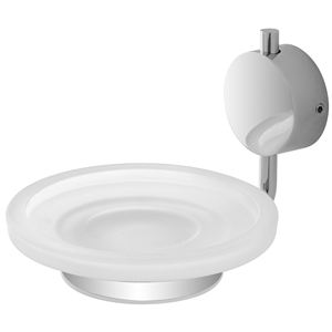 SERIE PLAZA - JABONERA DE ACERO CROMADO Y VIDRIO - Product Image 1