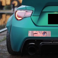 Autocollant de voiture en vinyle JDM, yeux d'anime, yeux kawaii, yeux qui regardent, waifu