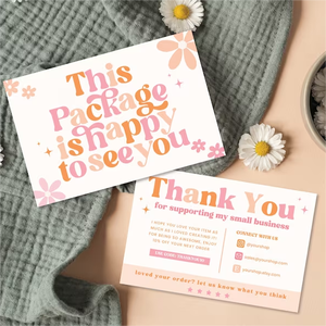 Bearbeitbare Moderne Dankeskarte für Ihren Einkauf Kleine Geschäftliche Dankeskarten mit Möglichkeit zur Logogestaltung und Anpassung der Größe - Product Image 4