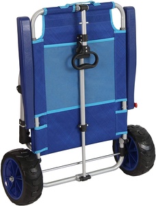 Tumbona plegable para día de playa con combinación de <span class=keywords><strong>carro</strong></span> integrado y ruedas pesadas, perfecta para la playa - Product Image 4