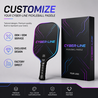 Raquette de pickleball Lingjun style cyberpunk 16 mm en fibre de carbone T700 surface brute Pro, norme USAPA, logo personnalisé, vente en gros