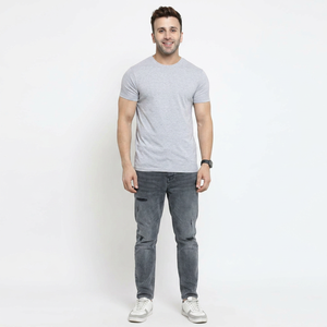 Camiseta de Manga Corta para Hombre, Cómoda, Transpirable, de Color Sólido, de Secado Rápido, Cuello Redondo, Personalizable, Bajo MOQ, al Mejor Precio en Línea - Product Image 1