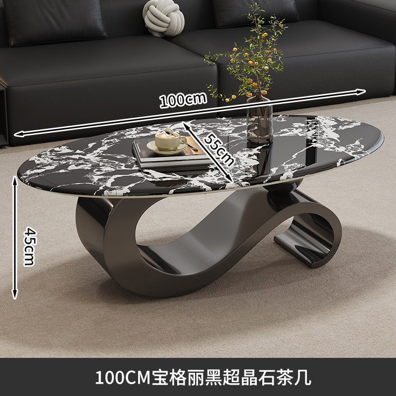 100cm[Bulgari Black Super Crystal]Tea Table