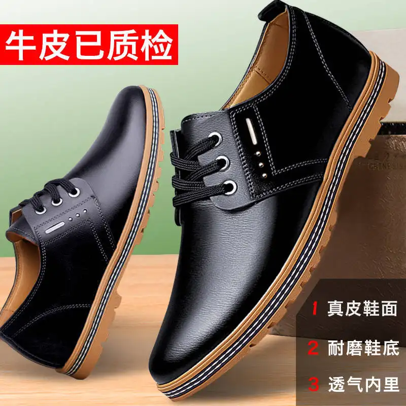 Gummi Gummi Sohle Schwarz Braun Herren Kleid Schuhe Echtes Rindsleder Oxford Business Freizeit schuhe für Herren