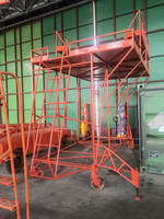 Plateforme de travail mobile robuste à roues, hauteur réglable, pour réparation/remplacement, usage industriel, aéronautique et entrepôt