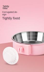 <span class=keywords><strong>Bowl</strong></span> para Animais de Estimação em Aço Inoxidável Anti-Impacto com Alimentação Automática, Design de Gaiola Suspensa, Fácil de Limpar, Atacado - Product Image 3