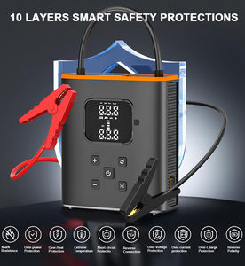 Fabrika fiyat taşınabilir lastik şişirme araba lastikleri için hava pompası basınç göstergesi ile elektrikli hava kompresörü akıllı atlama marş ile - Product Image 3