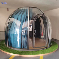 Parasol anti-pluie transparent détachable à 360 degrés pour ciel étoilé pour villa, maison-conteneur respirant de loisirs