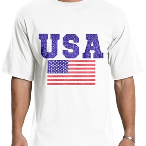 Camiseta Clásica de Cuello Redondo para Hombre con Diseño de la Bandera de EE. UU., Tejida en 100% Algodón, Ajuste Cómodo, Secado Rápido, Transpirable, para Uso Diario - Product Image 2