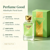 Deold en stock, logo OEM personnalisé, vente en gros, parfum pour femmes 100ml, feuille verte, EDP longue durée