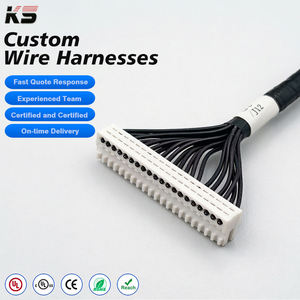 Adaptateur de connecteur en cuivre plaqué étain personnalisé KS, classe IP66, isolation PVC 30V, faisceau de câblage automobile - Product Image 1
