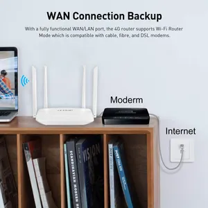 EDUP KW-N7503L sıcak satış Wifi 4G yönlendirici evrensel 4G Lte Wifi Sim yönlendirici 4G CPE Sim kartlı Router yuvası