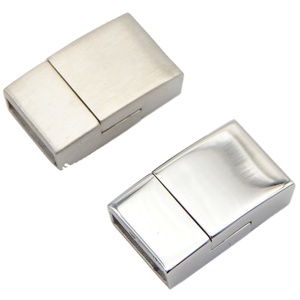 Trung Quốc Giá Rẻ Chất Lượng Cao Xuất Khẩu Đồ Trang Sức Phát Hiện Hình Chữ Nhật 12Mm Phẳng Bện Vòng Đeo Tay Bằng Da Móc Đeo Bằng Thép Không Gỉ - Product Image 1