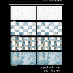 กระเบื้องผนังเซรามิกขนาด300X450มม. ดีไซน์ทันสมัยพื้นผิวมันเงาเนื้อแข็งสำหรับห้องน้ำห้องครัวร้านกาแฟฯลฯคุณภาพส่งออก5มม. - Product Image 1