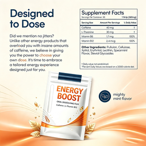 Bandes orales de caféine à dissolution rapide, bandes énergétiques à l'extrait naturel de café et de <span class=keywords><strong>guarana</strong></span>, pour la concentration, les voyages, le marathon, les études, OEM ODM Boost - Product Image 5