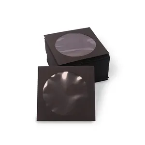 Individuelle Farbgröße wiederverwendbares transparentes Polyethylen Premium schwarzes Papier CD-/DVD-Hüllen älter mit klarem Fenster und Klappen