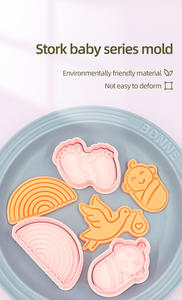 <span class=keywords><strong>Cigogne</strong></span> bébé série 3D amour dessin animé Biscuit moule en plastique bricolage argile Animation imprimé <span class=keywords><strong>emporte</strong></span>-pièces pour la fête - Product Image 4