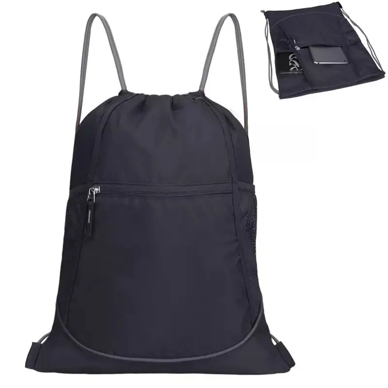Gymbag Large Drawstring Sack Pack Sports Backpack String Bag Cinch Sack Gymsack Practical Pockets