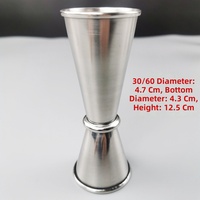 Outil de Bar en acier inoxydable Double face anneau de tête 20/40 30/60ml tasse à mesurer le vin cuivre or cuivre Cocktail BarJigger