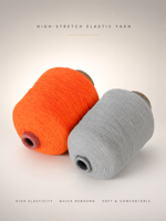 Fil de polyester Spandex teint à âme en filé, haute ténacité, qualité uniforme, technique OE, torsion personnalisée pour tricotage et tissage de chaussettes