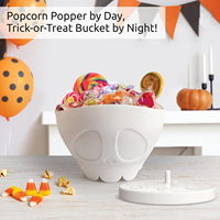 Cadeau d'Halloween : Moule à Popcorn en Silicone en Forme de Crâne pour Micro-ondes, Bols à Popcorn Pliables, Cadeau Idéal pour la Décoration de Fêtes à Domicile