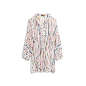 Robes caftan imprimées en soie 100% personnalisées 2020 femme Resort Wear caftan avec cardigan t-shirt - Product Image 4