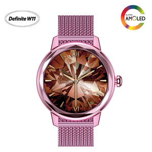 Montre connectée pour femme Definite 1.19'' TFT avec fonction d'appel Bluetooth W11-208 IP67 130mAh, détecteur de fréquence cardiaque et d'oxygène sanguin, texture métallique, couleur violette - Product Image 5