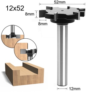 Mũi Khoan Bộ Định Tuyến Bề Mặt Bo Mạch Chủ Trục 12Mm, Mũi Bào Với Sáo 6 Đầu Cacbua, Đường Kính Cắt 52Mm Làm Phẳng Tấm - Product Image 2