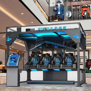 2/4/6/8/10 좌석 실내 9D VR 시네마 모션 시트 가상 현실 시뮬레이터 플랫폼 금속 플라스틱 건설 비행 극장 - Product Image 1