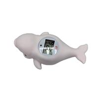 Termometer Mandi Digital Bentuk Lumba-lumba Lucu, Tahan Air, Layar LCD, Baterai, Mainan Bentuk Hewan Modis, Terbuat dari Plastik