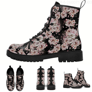 Bottes de style gothique haut de gamme à lacets, personnalisables avec nom et logo, commandes en gros directes usine, pour la marche décontractée et le sport 058-6-26007173-003 - Product Image 3