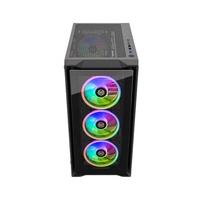 C103-TG Black Gaming Computer Case ATX Tempered Glass Panel Water Cooling Support OEM ODM for Gamer