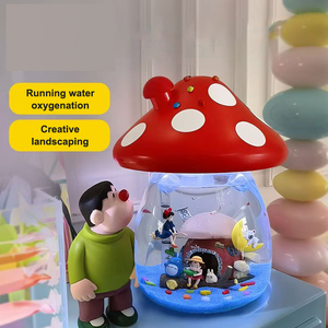 Nueva <span class=keywords><strong>Pecera</strong></span> con Forma de Hongo, Vidrio Ultra Blanco, Filtro Integrado, Oxígeno, <span class=keywords><strong>Pecera</strong></span> de Escritorio - Product Image 3