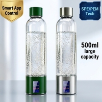 Bouteille d'hydrogène portable professionnelle OEM ODM en verre, 9000ppb, technologie SPE PEM, contrôle par application, CE RoHS FDA, faible MOQ, pour voiture et maison