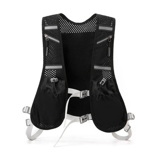 Sac à dos d'hydratation pour la course à pied et la randonnée en extérieur, imperméable, avec fermeture éclair, style tendance, pour bouteille d'eau - Product Image 1