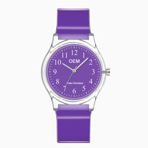 Montre à quartz décontractée en plastique transparent de couleur bonbon, personnalisable avec logo, pour hommes, femmes et enfants - Product Image 3
