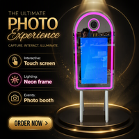 Photomaton numérique tout-en-un avec écran tactile, miroir magique, appareil photo reflex numérique et imprimante, idéal pour la location de mariage