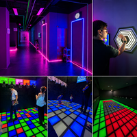 Jeu de Danse Lumineux LED pour Sol, Équipement Sportif Éducatif Interactif à Détection de Pression pour Enfants