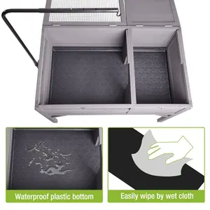 Kaplumbağa büyük muhafaza Habitat ahşap kaplumbağa evi küçük hayvanlar için sürüngen kafesi - Product Image 3