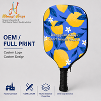 Pochette de transport personnalisée OEM pour raquette de pickleball avec fermeture éclair et bordure noire, idéale pour les cadeaux d'équipe de club – Fabrication chinoise