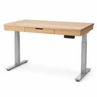 Bureau debout électrique avec plateau en bois, hauteur réglable, ergonomique, pour bureau à domicile, avec tiroirs